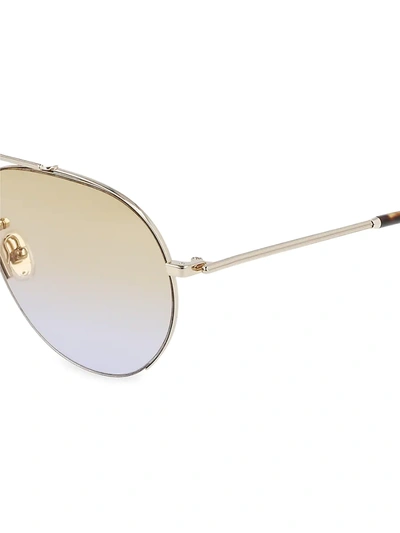 Shop Victoria Beckham Women's V Star 61mm Aviator Sunglasses In Wine