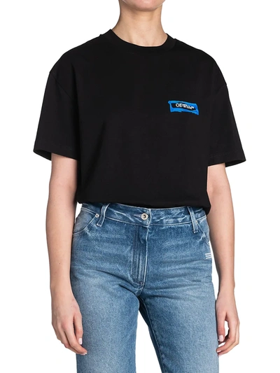 Shop Off-white Main Painted Arrows T-shirt In Black Blue