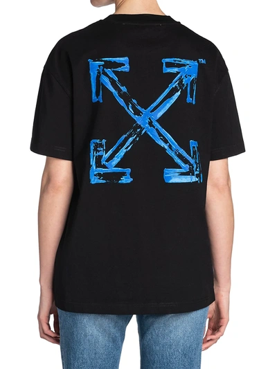 Shop Off-white Main Painted Arrows T-shirt In Black Blue