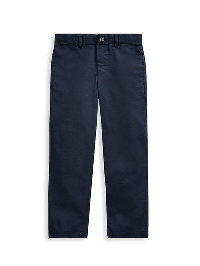 Shop Ralph Lauren Little Boy's & Boy's Flat Front Pants In Navy
