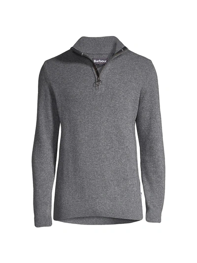 Barbour Holden Half-zip Wool Sweater In Grey | ModeSens