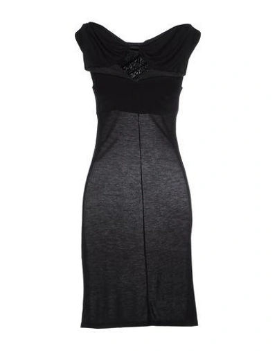 Shop Armani Jeans Short Dress In Black