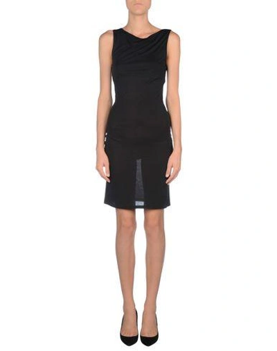 Shop Armani Jeans Short Dress In Black