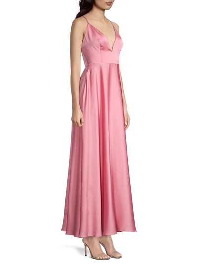 Shop Fame And Partners Eilidh Plunge A-line Gown In Rose