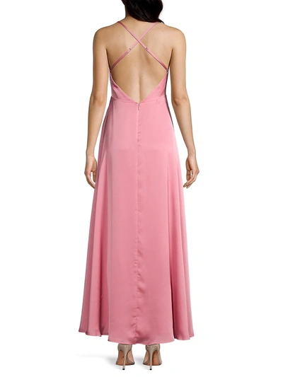 Shop Fame And Partners Eilidh Plunge A-line Gown In Rose