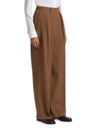 Shop The Row Igor Pleated Trousers In Brick