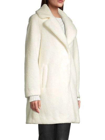 Shop Milly Women's Sandy Faux Faux Coat In White