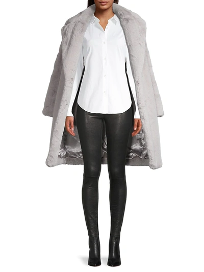 Milly riley long faux fur outlet coat