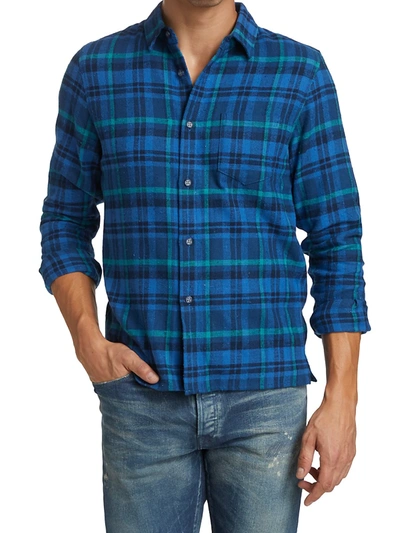 Shop John Elliott Sly Straight Plaid Shirt In Coronado Check