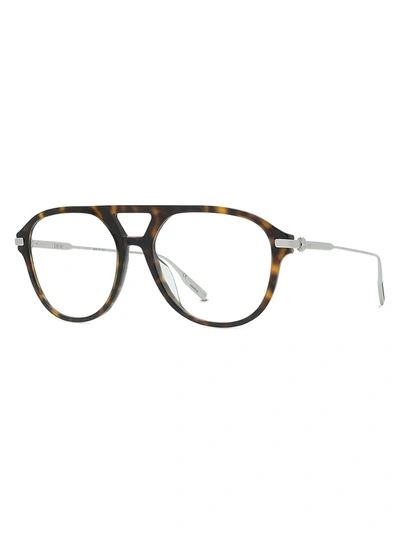 Shop Dior Men's Neoo 55mm Pilot Eyeglasses In Dark Havana