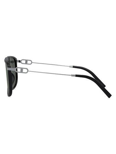 Shop Dior Men's Cdlink S2u 63mm Pilot Sunglasses In Shiny Black Roviex
