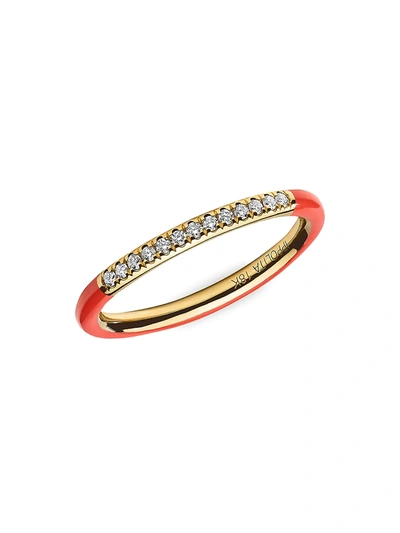 Shop Ippolita Women's Stardust 18k Yellow Gold, Red Ceramic & Diamond Ring