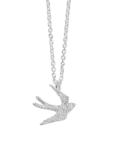 Shop Ippolita Women's Stardust Sterling Silver & Diamond Mini Dove Pendant Necklace