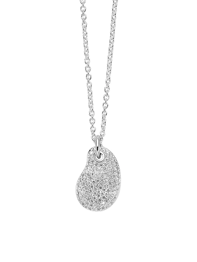 Shop Ippolita Women's Stardust Sterling Silver & Diamond Kidney Bean Pendant Necklace