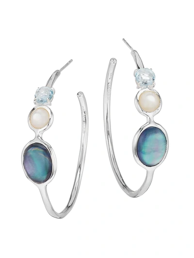 Shop Ippolita Women's Luce Sterling Silver & Multi-stone Hoop Earrings