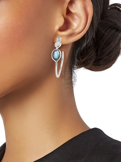 Shop Ippolita Women's Luce Sterling Silver & Multi-stone Hoop Earrings