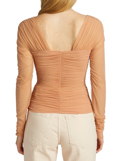 Shop A.l.c Jackie Tulle Top In Dusty Coral