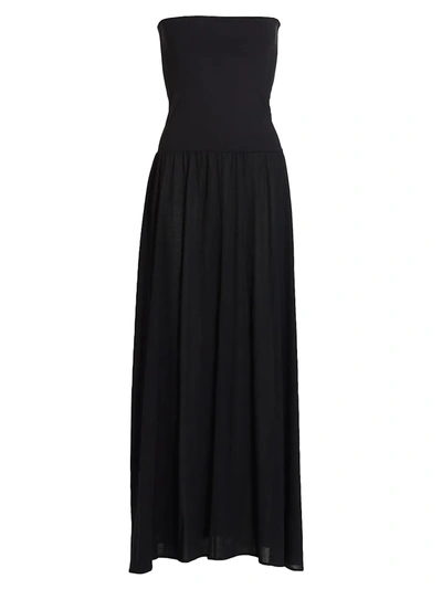 Shop Eres Women's Zephyr Ankara Strapless Jersey Maxi Dress In Noir