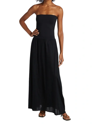 Shop Eres Women's Zephyr Ankara Strapless Jersey Maxi Dress In Noir