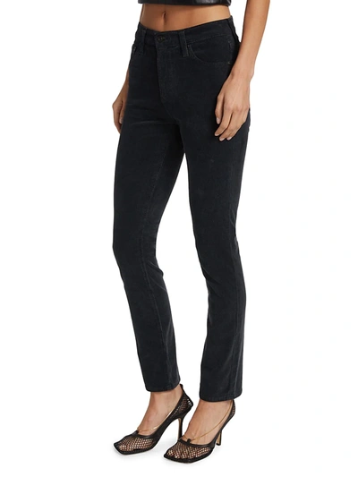 Shop Ag Women's Mari Mid-rise Stretch Skinny Jeans In Sulfur Black