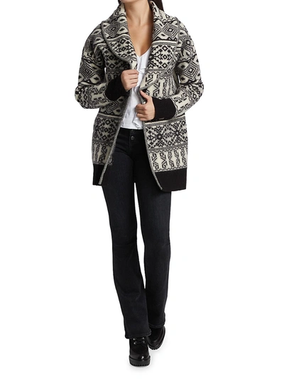 Shop Veronica Beard Women's Carrington Wool Cardigan In Black Multi