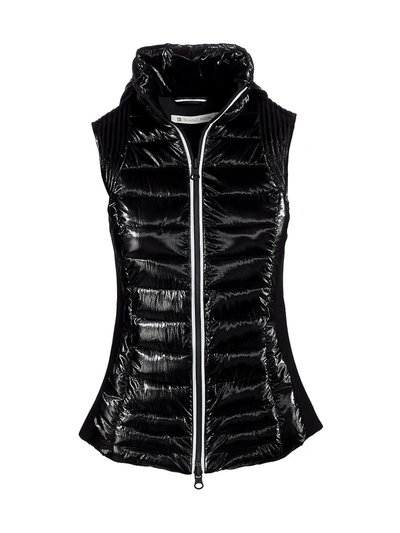 Shop Blanc Noir Women's Breakthrough Quilted Vest In Black