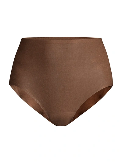 Shop Chantelle Soft Stretch Seamless High-rise Briefs In Walnut