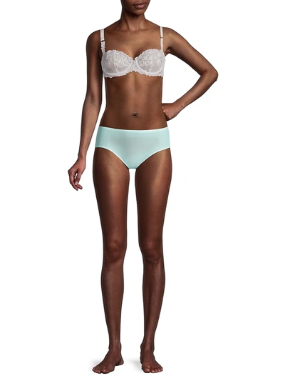 Shop Chantelle Soft Stretch Seamless Regular Rise Hipster Briefs In Turquoise