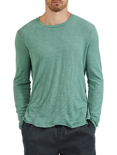 Shop Atm Anthony Thomas Melillo Distressed Long Sleeve T-shirt In Sea Glass