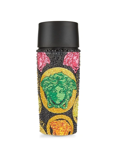 Shop Versace Medusa Amplified Travel Mug In Nero Multicolor