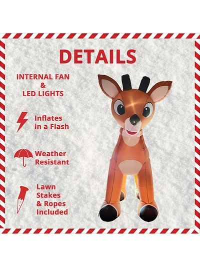 Shop Fraser Hill Farms 15-foot Tall Animated Inflatable Reindeer Blow-up
