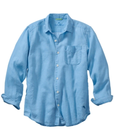 Shop Tommy Bahama Men's Sea Glass Breezer Linen Shirt In Blue Yonder