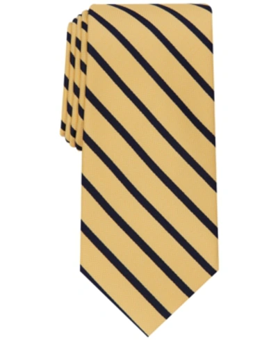 Shop Club Room Men's Classic Stripe Tie, Created For Macy's In Gold