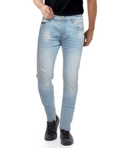 Shop X-ray Men's Stretch 5 Pocket Skinny Jeans In Light Blue