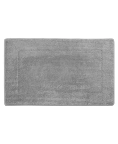 Oliver Brown Terry Memory Foam Bath Rug, 20" X 32" In Light Gray