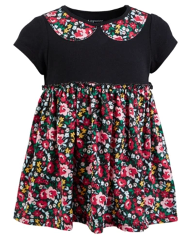 Shop First Impressions Baby Girls Ditsy Daisy Cotton Tunic, Created For Macy's In Deep Black