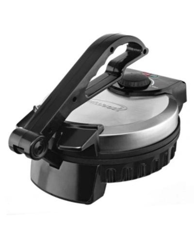 Shop Brentwood Appliances 8" Stainless Steel Non-stick Electric Tortilla Maker In Black