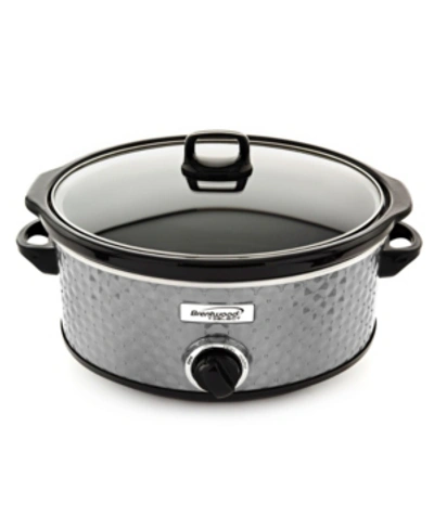 Shop Brentwood Appliances Select 7 Quart Slow Cooker In Silver-tone