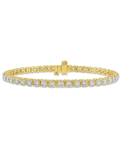 Shop Macy's Diamond Tennis Bracelet (4 Ct. T.w.) In 14k White Gold Or 14k Yellow Gold