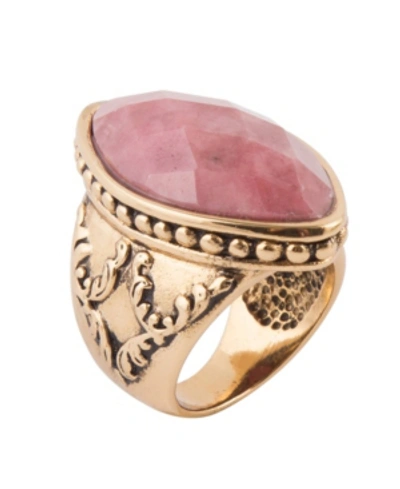 Shop Barse Bloom Statement Ring In Rhodonite