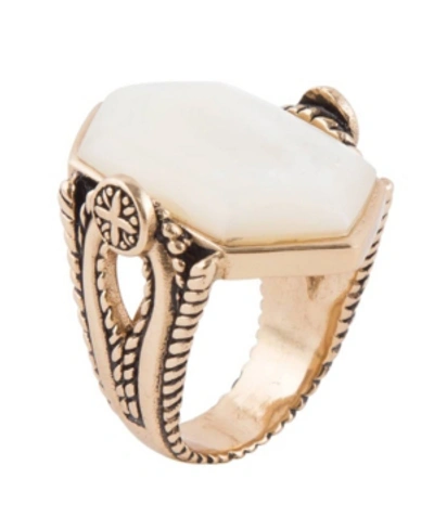 Shop Barse Roman Statement Ring In Mother-of-pearl