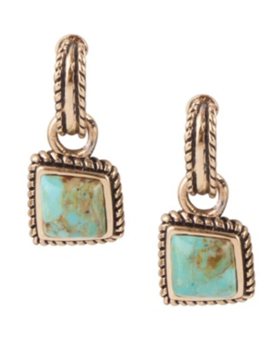Shop Barse Boulder Earrings In Turquoise