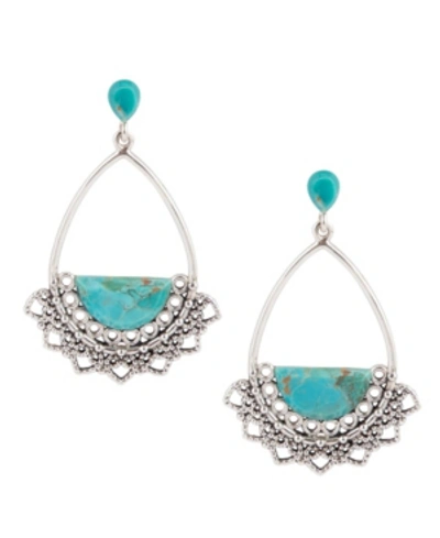 Shop Barse Bazaar Statement Earrings In Turquoise