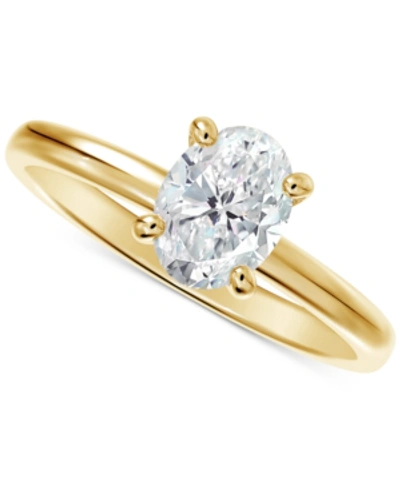 Shop De Beers Forevermark Portfolio By  Diamond Solitaire Oval-cut Diamond Engagement Ring (1/2 Ct. T.w.)  In Yellow Gold
