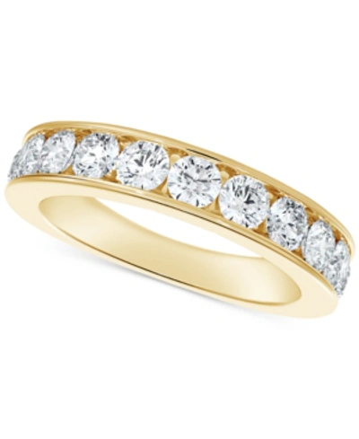 Shop De Beers Forevermark Portfolio By  Diamond Channel Set Band (1/4 Ct. T.w.) In 14k Gold Or Rose Gold In Yellow Gold