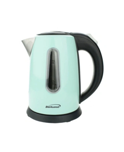 Shop Brentwood Appliances 1-liter Stainless Steel Cordless Electric Kettle In Blue