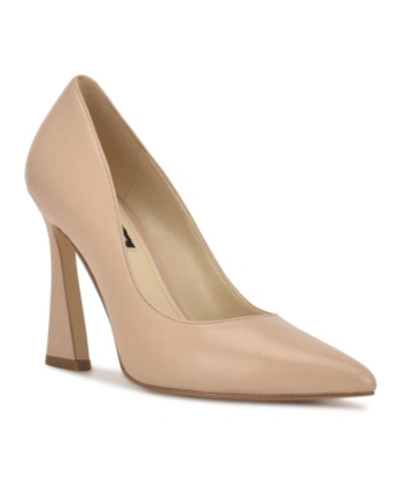 Shop Nine West Women's Trendz Pointy Toe Pumps Women's Shoes In Nude Pink Leather