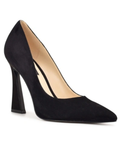Shop Nine West Women's Trendz Pointy Toe Pumps Women's Shoes In Black Suede