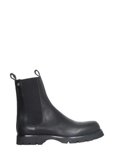 Shop Jil Sander Leather Boots In Nero