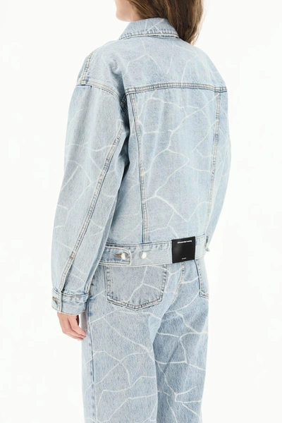 Shop Alexander Wang Oversized Denim Jacket In Light Blue